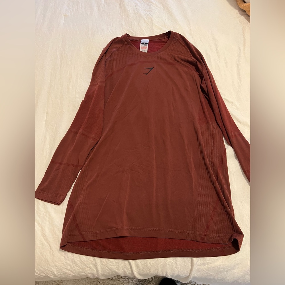 Gymshark 315 Long Sleeve T-Shirt - Cherry Brown